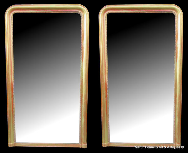 341 Stunning Rare Pair French Mirrors Late 19thCt