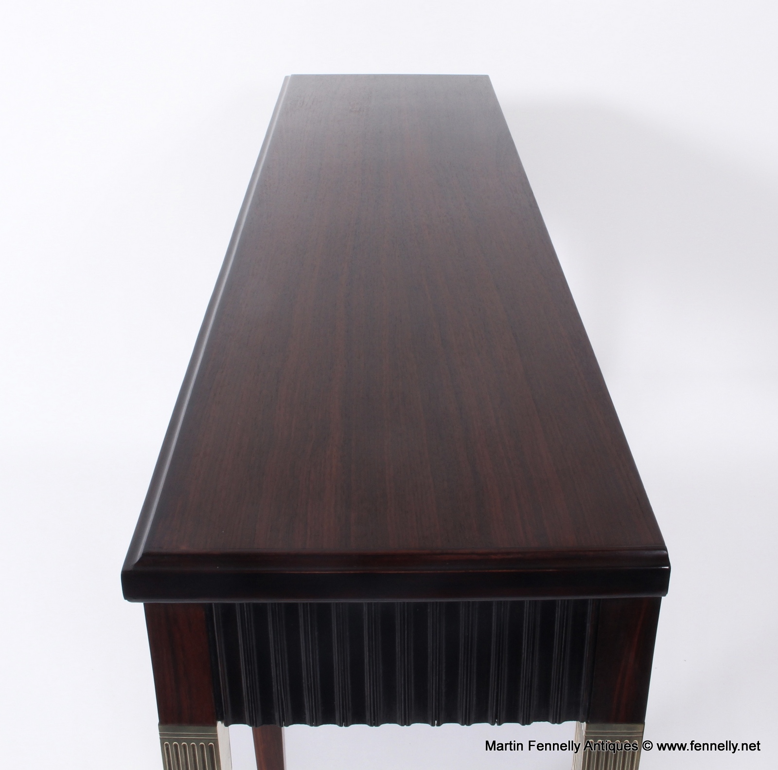 460 Sold Mid Century Italian Console Circa 1950 - Mahogany - Image 8