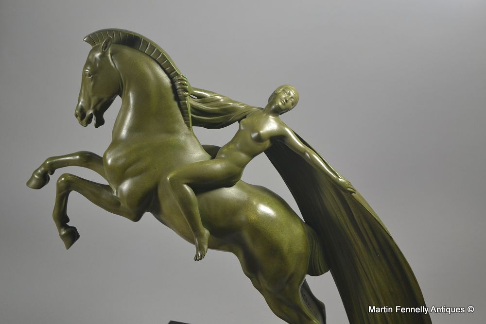569 Sold Chevauchée by C. Charles. Art Deco Circa 1930 Bronze - Image 4