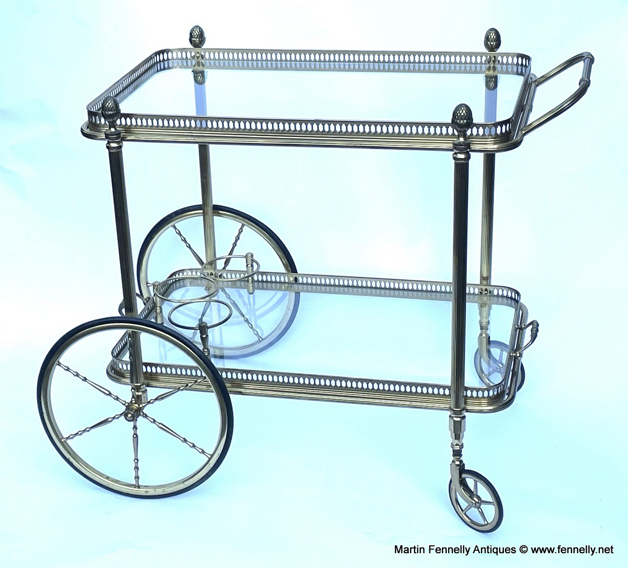 960 Sold Rare French Bar Cart - Circa 1950 - Maison Bagués - Image 3