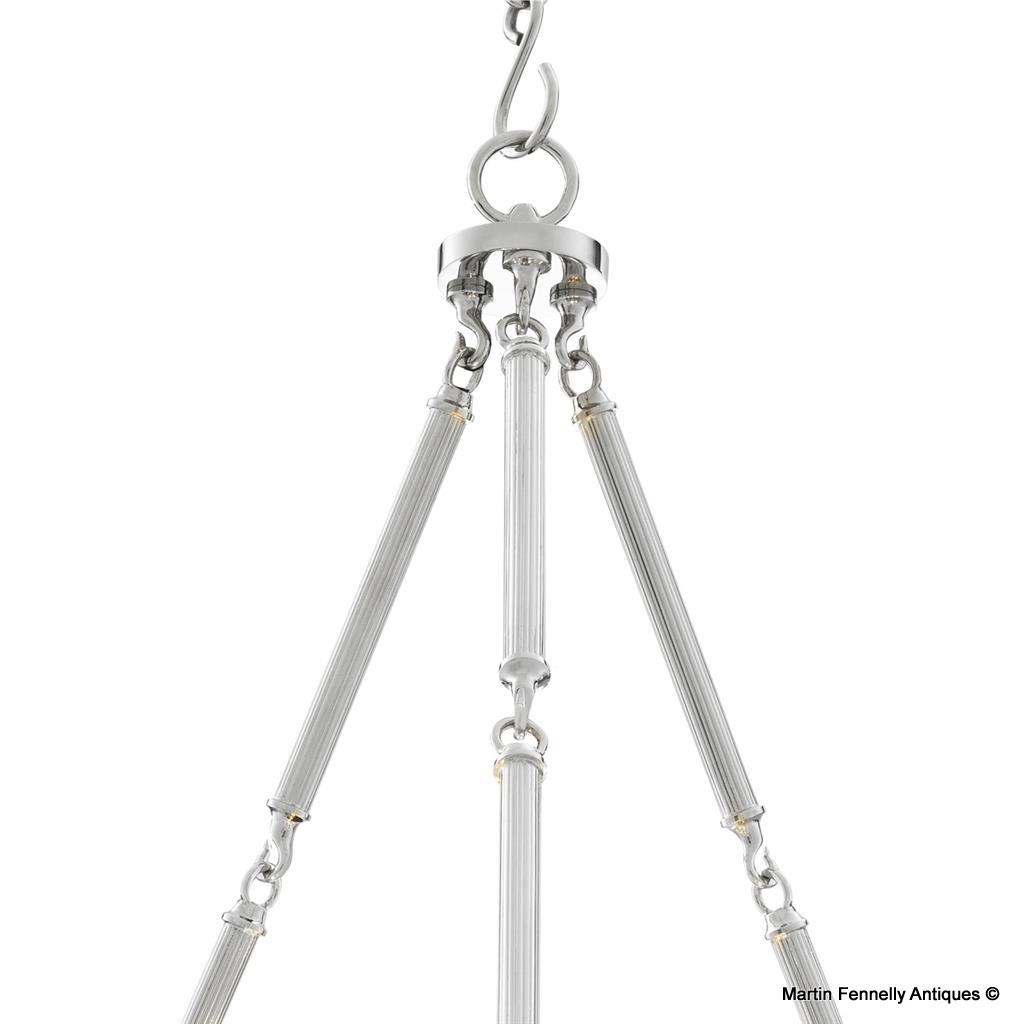 539A Sold The Infinity Chandelier - Art Deco Style - Nickel - Eichholtz - Image 4