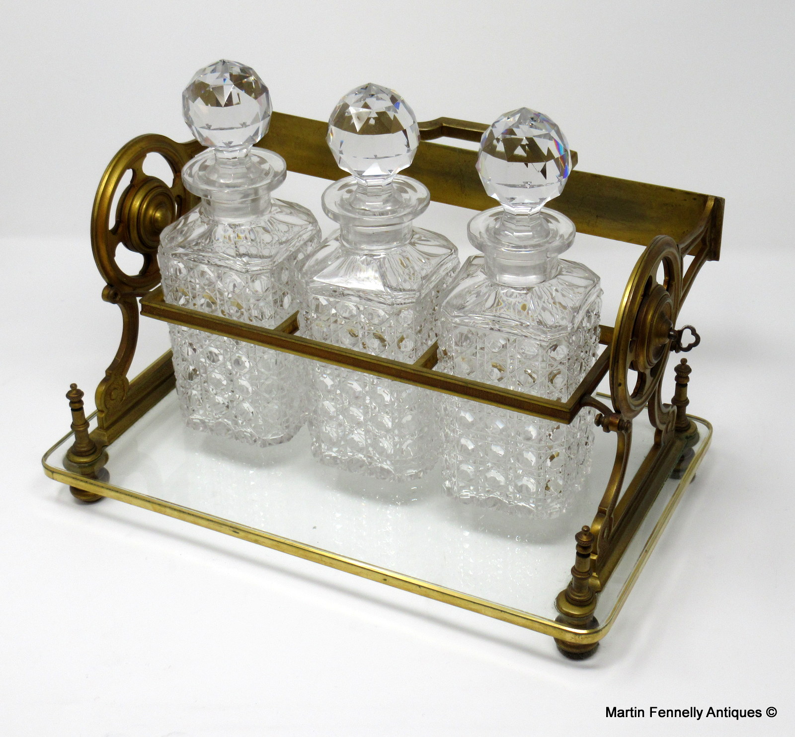 664 Sold Superb French Tantalus - Circa 1900 - Three Decanters - Image 3