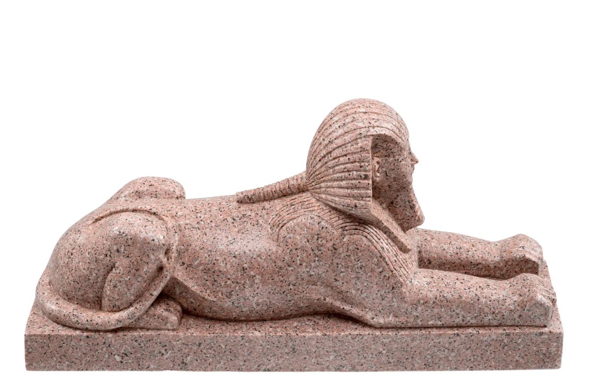 M175 Sold Pair of Granite Sphinx of Hatshepsut Sculptures - Image 3