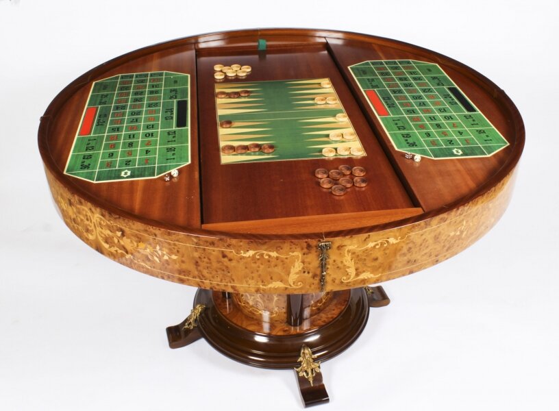 M162 Stunning Italian Mid Century Walnut Games Table - Image 5
