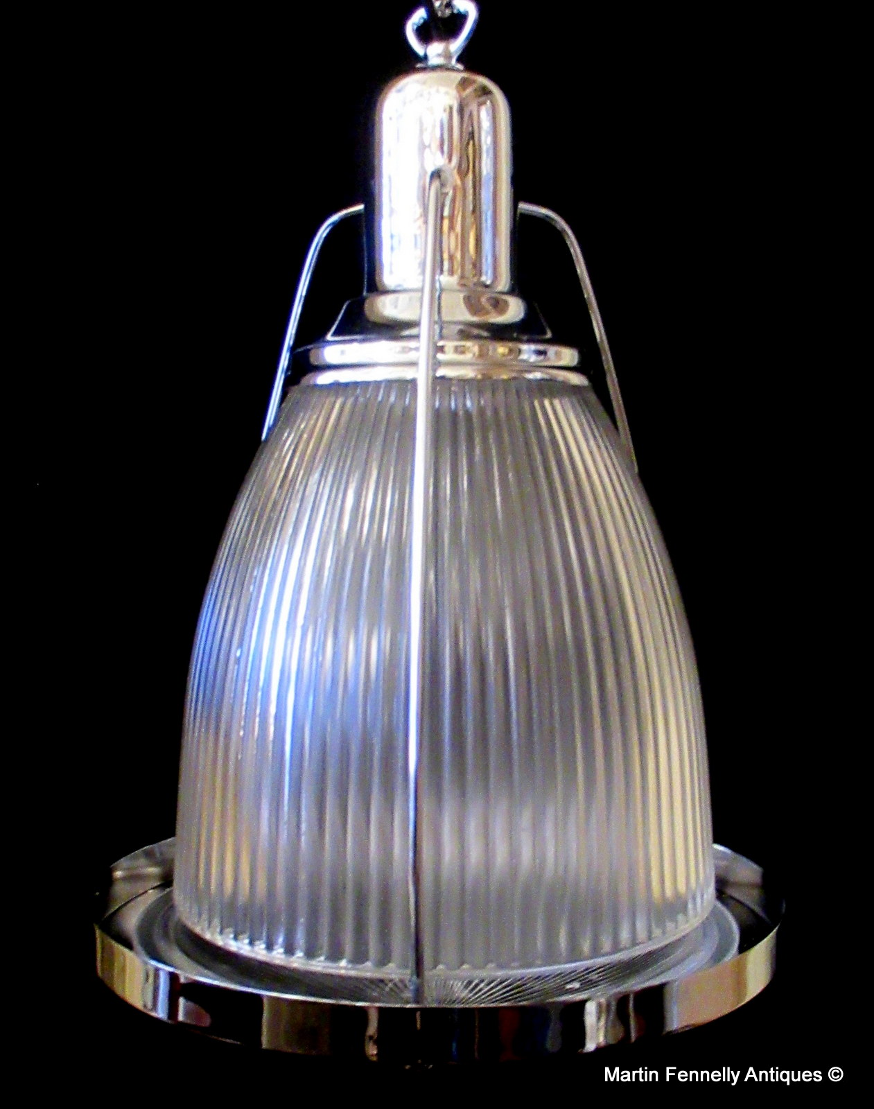 170 Superb Pair of Prismatic Glass and Chrome Lanterns - English - Image 6