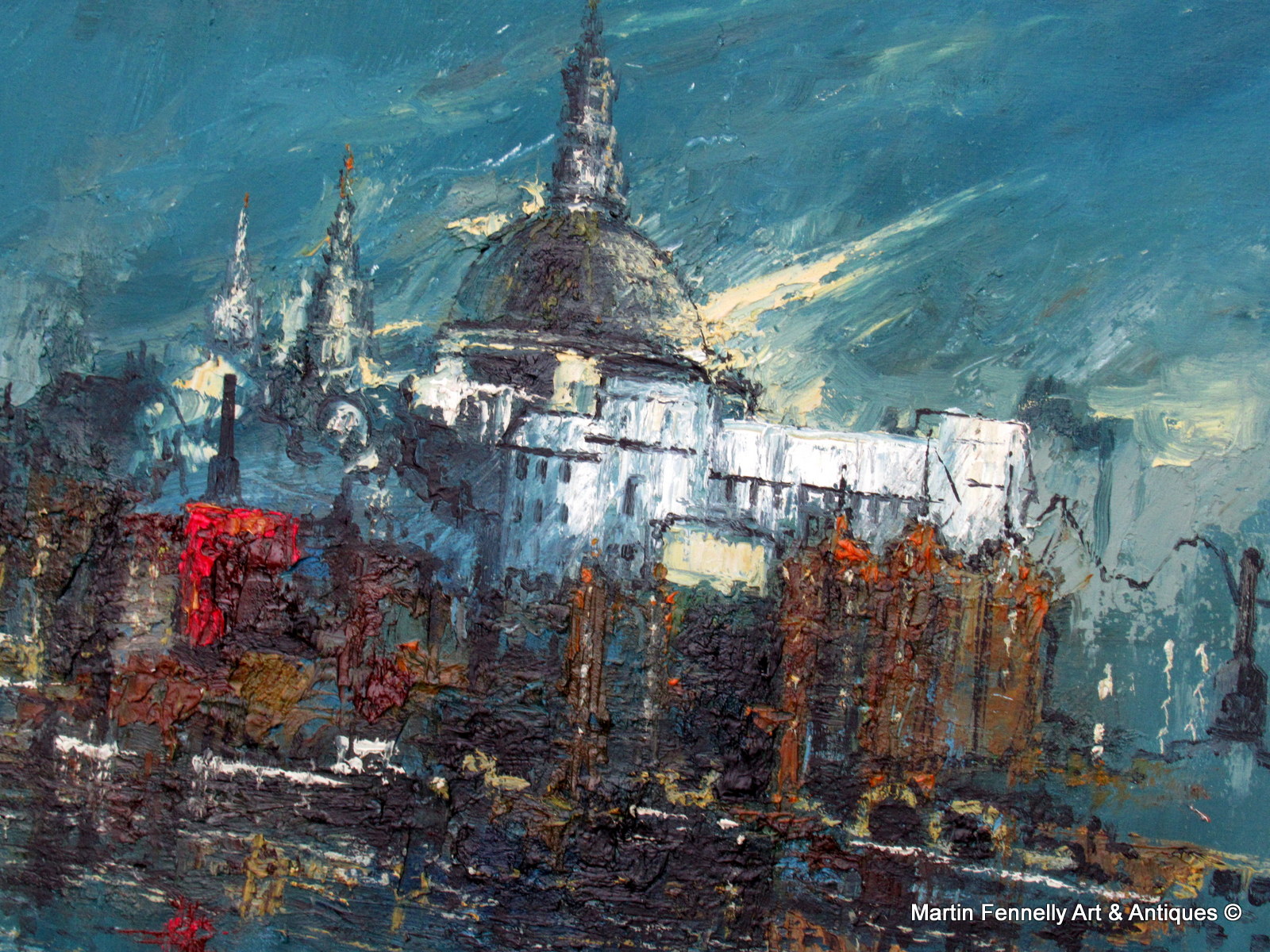 269 Sold St Paul's Cathedral London - Ben Maile 1922-2017 - Oil on Canvas - Image 3