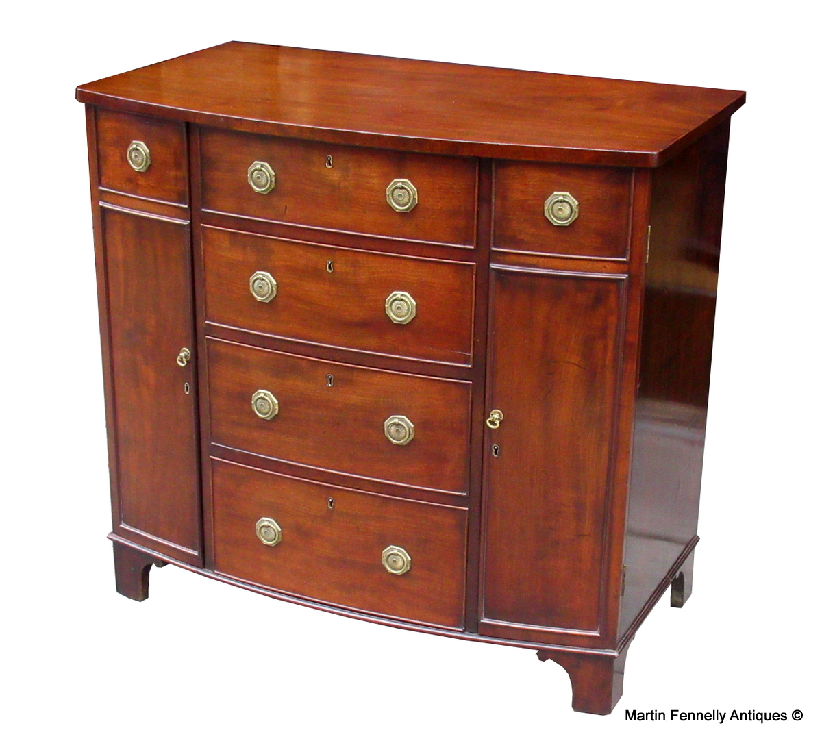 432 Sold Rare English Chest - Mahogany - Regency Circa 1810