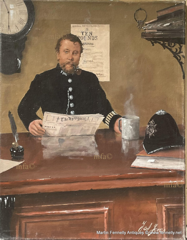 187 Sold Ted Jones - Oil on Canvas - News from Home - Circa 1992