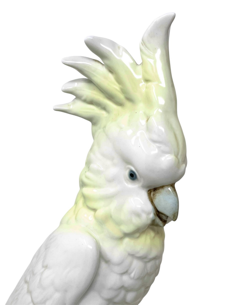 514 Pair Royal Dux Porcelain Crested Cockatoos Circa 1950 - Image 6