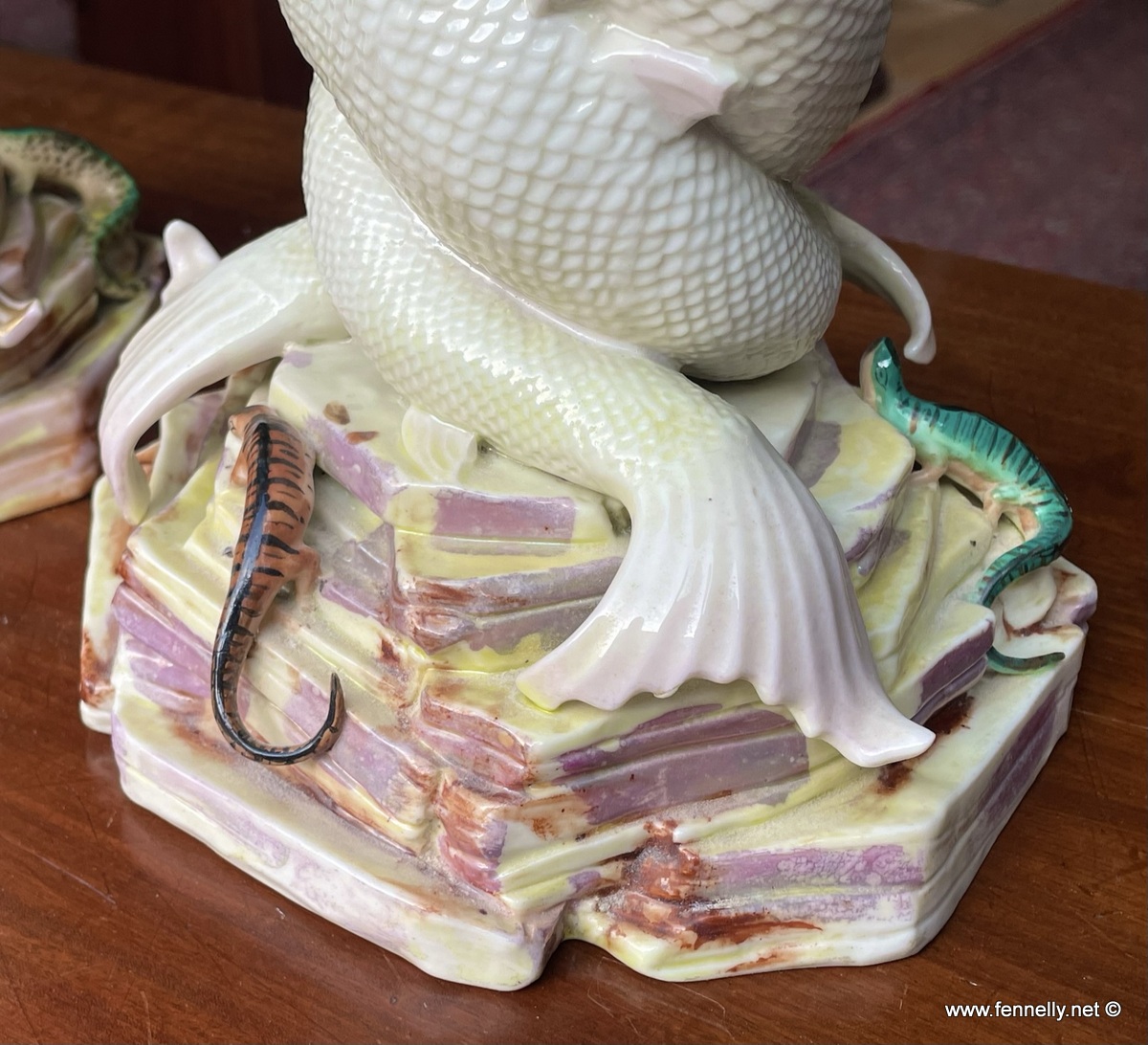 607 Sold Stunning Pair Belleek 'Triple Fish Vase' First Period 1863-1890 - Image 6