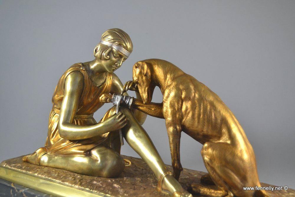 756 Sold Demétre Chiparus (1886 – 1947) - Art Deco - Accident de Chasse - Image 4