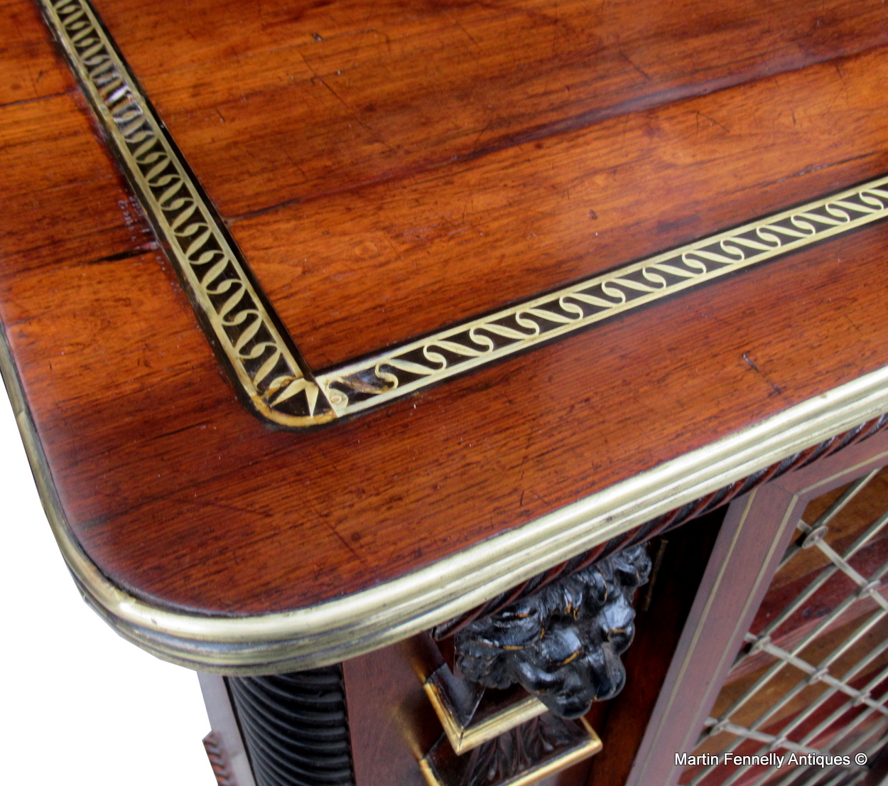 372 Sold Superb Irish Regency Cork Side Cabinet- Rosewood and Mahogany - Circa 1810 - Image 4