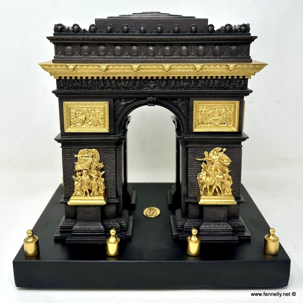 202 Sold Antique Grand Tour French Ormolu Bronze Architectural Model Arc de Triomphe Paris