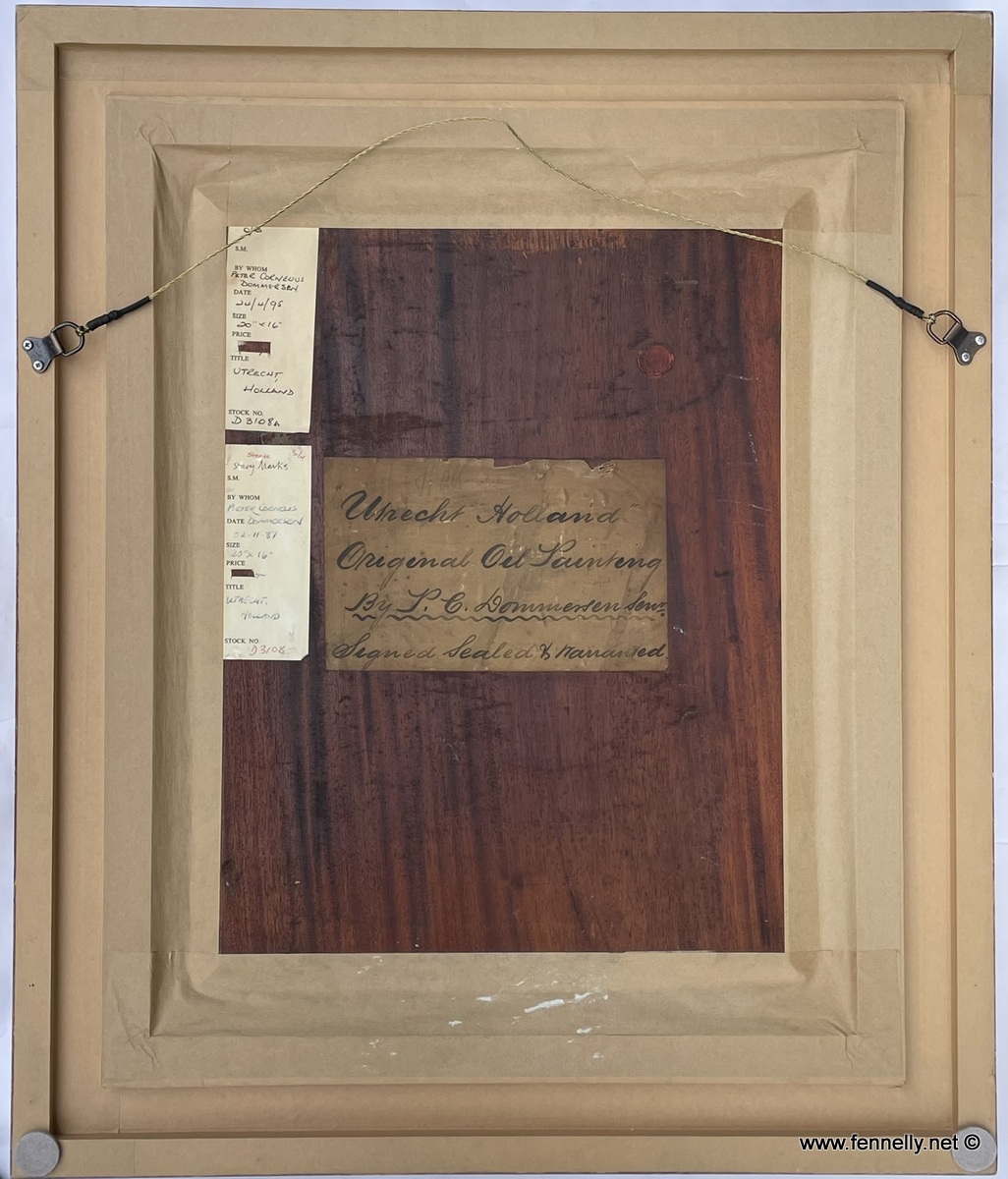 921 Pieter Cornelis Dommersen - Oil on Board - Utrecht Holland - Image 6