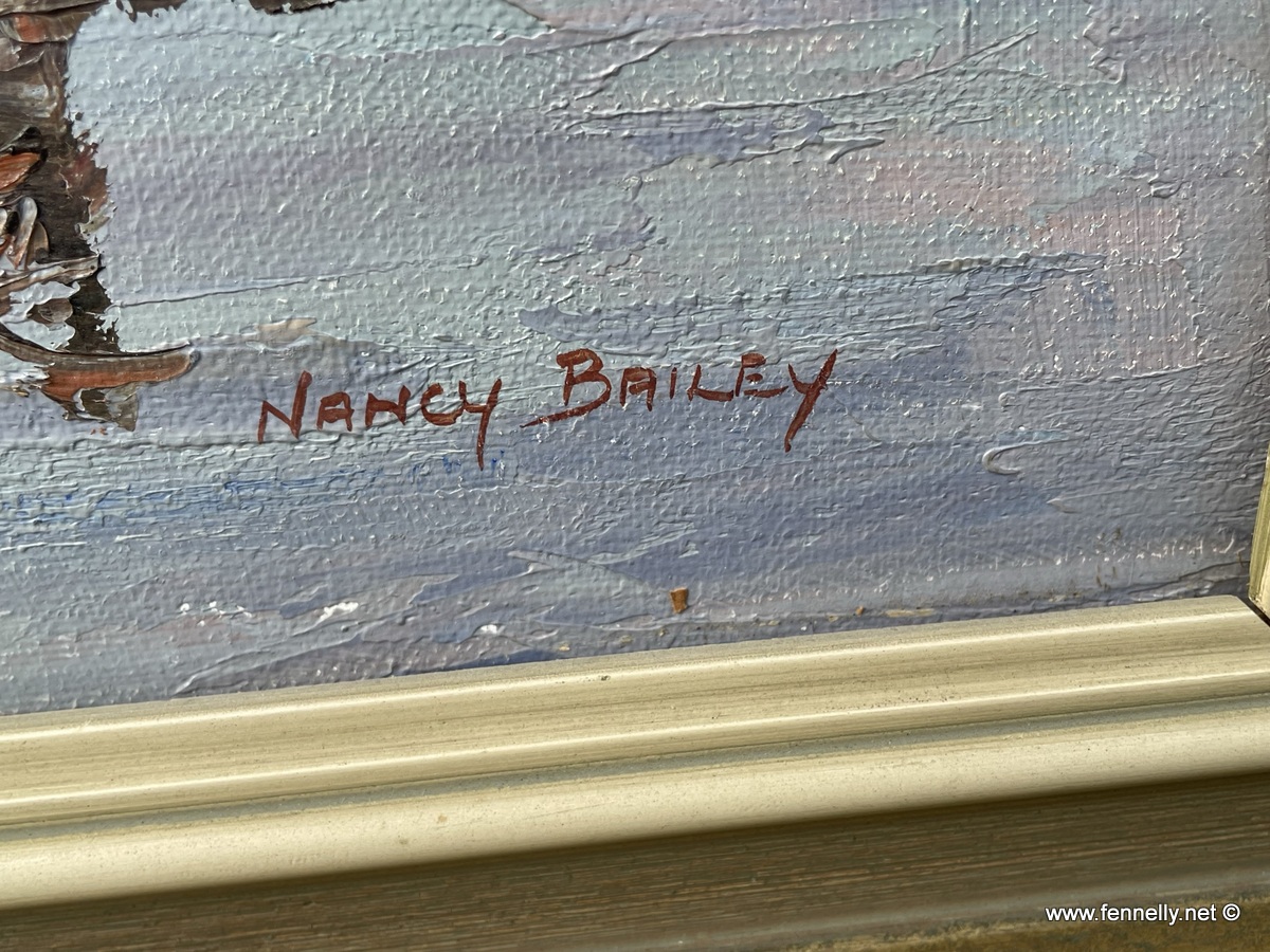 994 Sold Galway Harbour - Oil on Canvas by Nancy Bailey (1913-2012) - Image 3