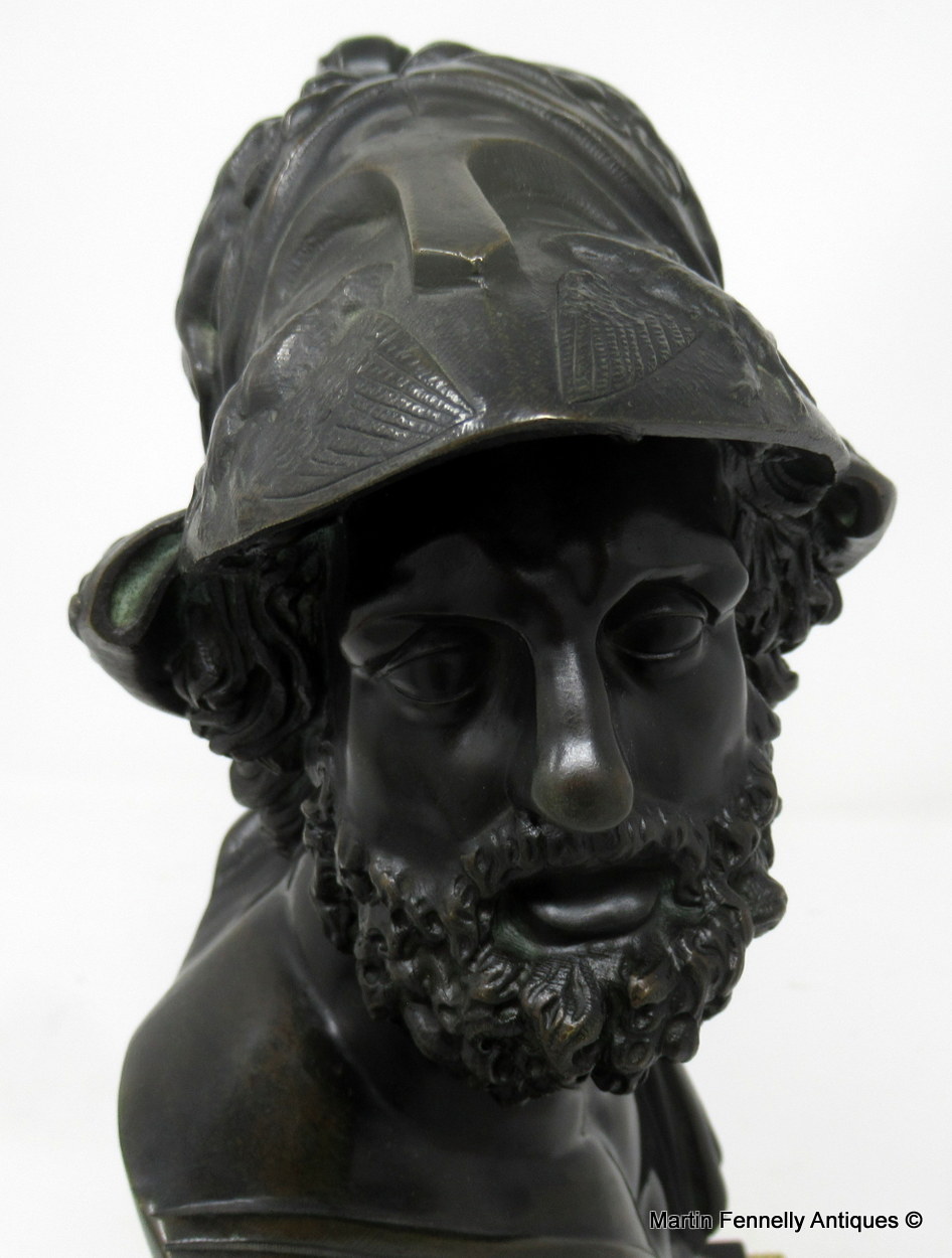 240 Sold Attributed to Benedetto Boschetti Fine Bronze Bust of Ajax 19thCt - Image 6