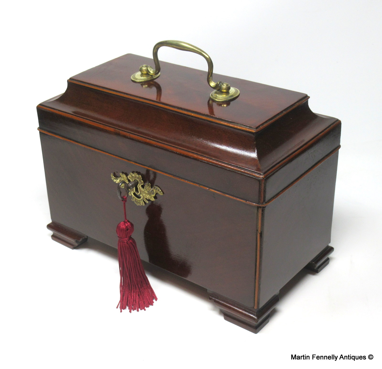 073 Sold George lll Mahogany Tea Caddy Circa 1780 - Image 3