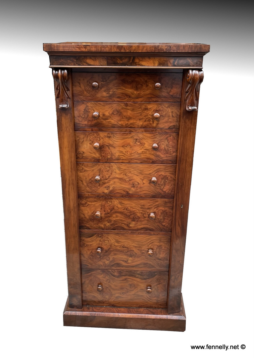 635 Sold Rare Walnut Wellington Chest - Circa 1860 - Image 2