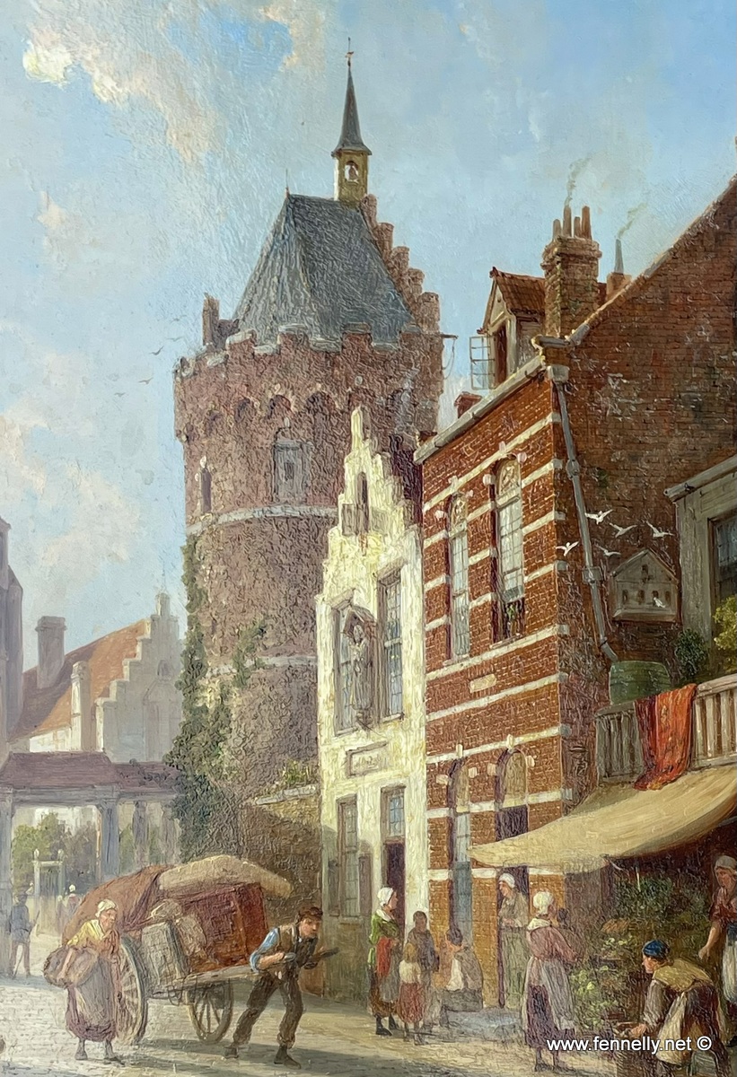 921 Pieter Cornelis Dommersen - Oil on Board - Utrecht Holland - Image 2