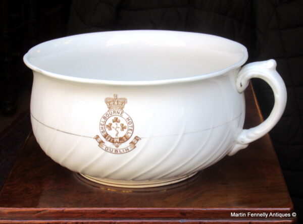 236 Sold Rare Shelbourne Hotel Dublin - Chamber Pot by Furnivals of England