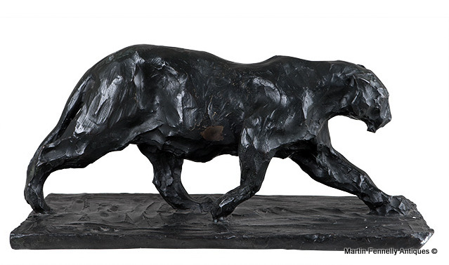 M111 Sold Bronze Statue of Jaguar - Heavy - Art Deco - Bugatti