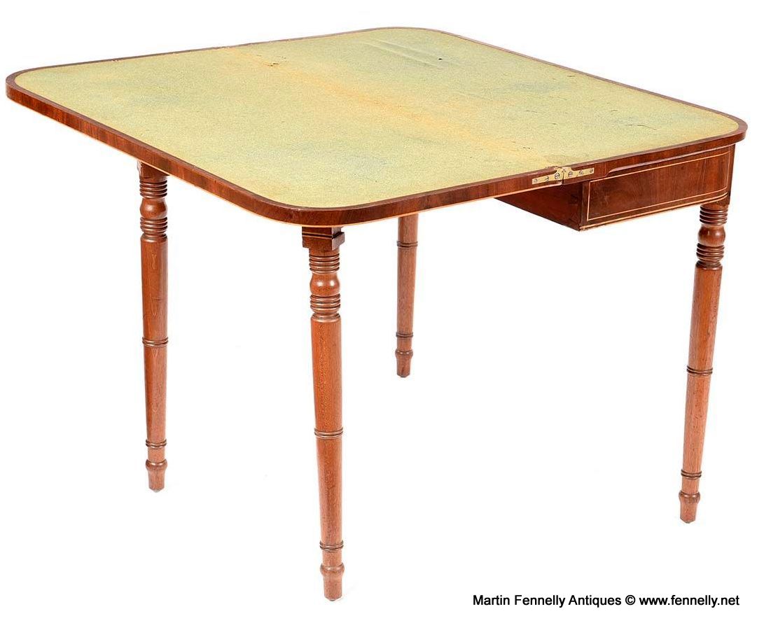 527 Fine English Regency Period Mahogany Card Table early 19thCt - Image 4