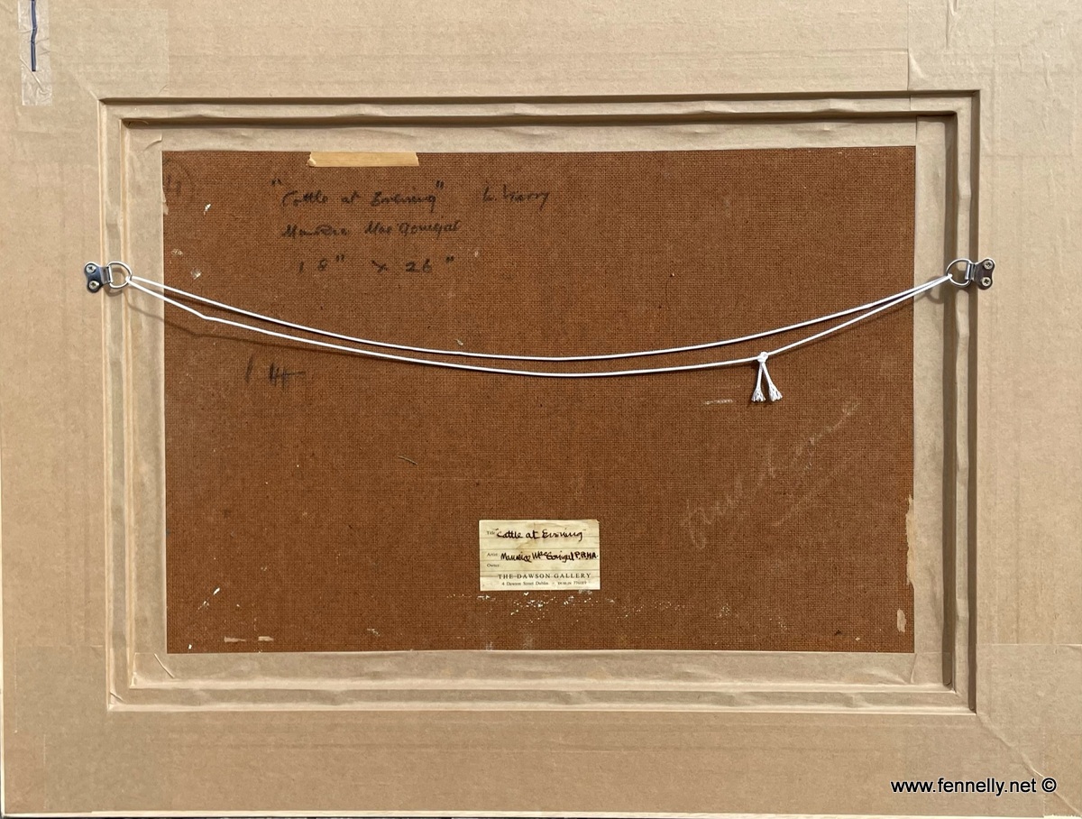 728 Maurice MacGonigal - Oil on Panel - Cattle at Evening Co Kerry - Image 5