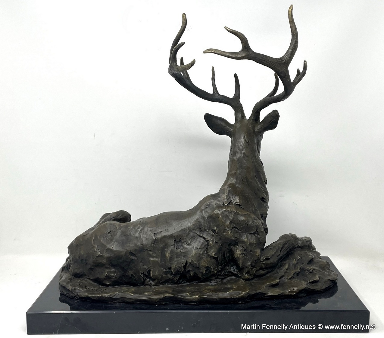 029 Sold Superb Bronze Red Deer Stag - Thomas Cartier - Marble Base - Image 2