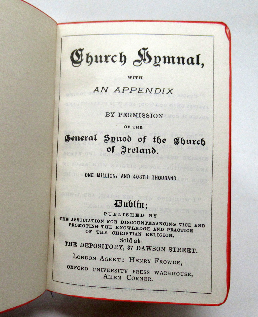 506 Sold Irish Church Hymnal Common Prayer Book Trinity College Dublin Queen Elizabeth I - Image 5