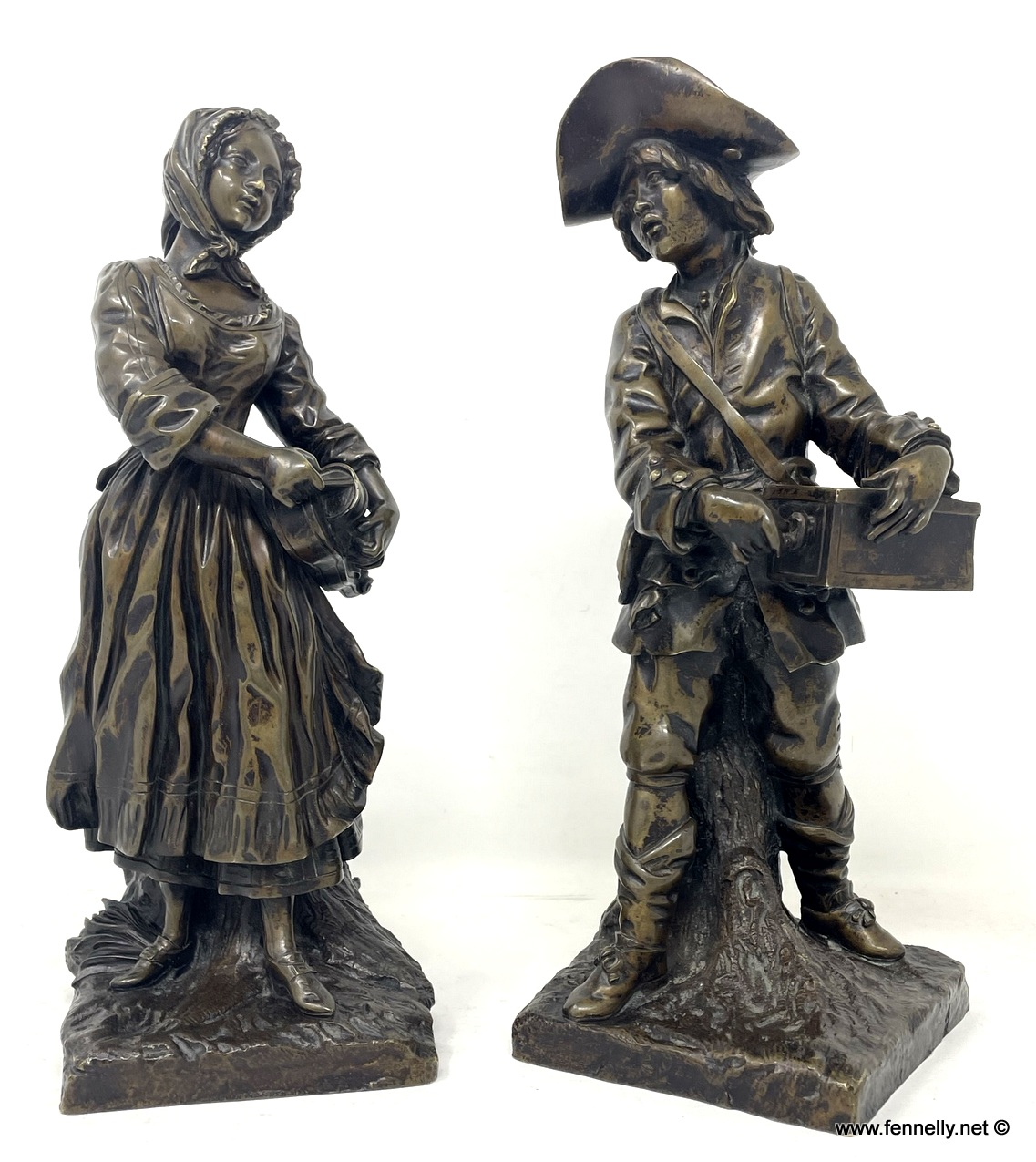 827 Antique Grand Tour French Bronze Sculpture Male Figure Cherub Clodion Barbediene