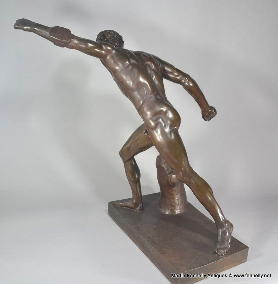 689 Sold Large French Bronze of the Borghese Gladiator - Ferdinand Barbedienne - Image 3