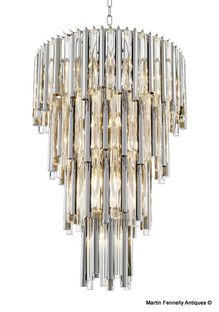 M020 Sold Vintage - Large - Venini Style - Crystal and Nickel - Gigi Eichholtz - Image 2