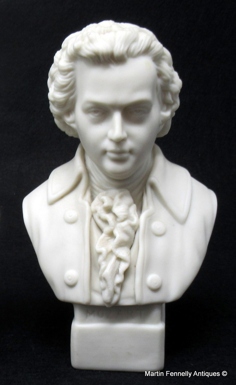 561 Sold Parian Bust Earl Granville and Mozart possibly Copeland 19thCt - Image 3