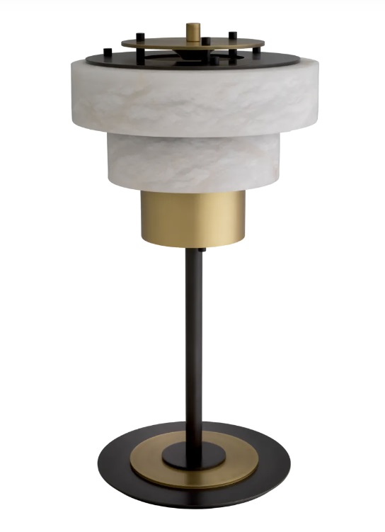 M179 Sold Spectacular Zereno - Alabaster and Brass - Art Deco - Image 4