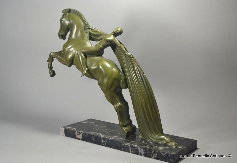 569 Sold Chevauchée by C. Charles. Art Deco Circa 1930 Bronze - Image 2