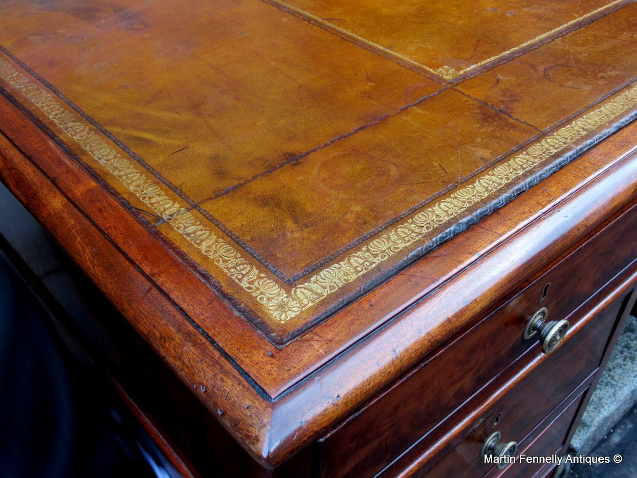 107 Sold Late Georgian Partners Desk - English - Mahogany - Circa 1825 - Image 4