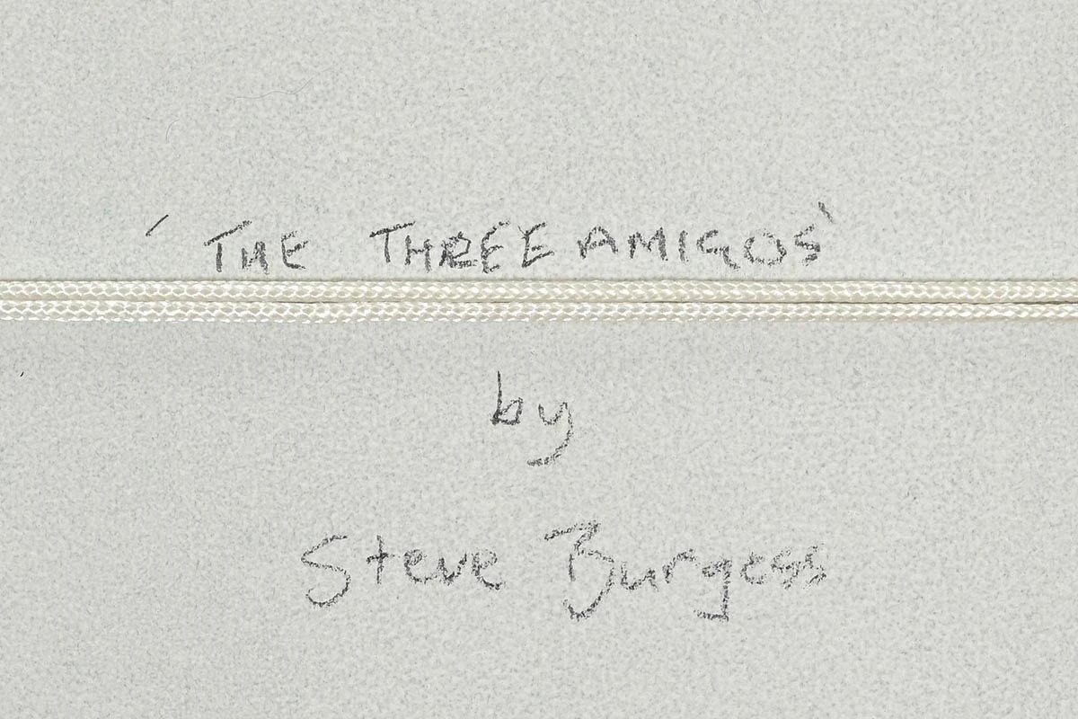 656 The Three Amigos - Oil on Board - Steve Burgess Born 1960 - Image 5