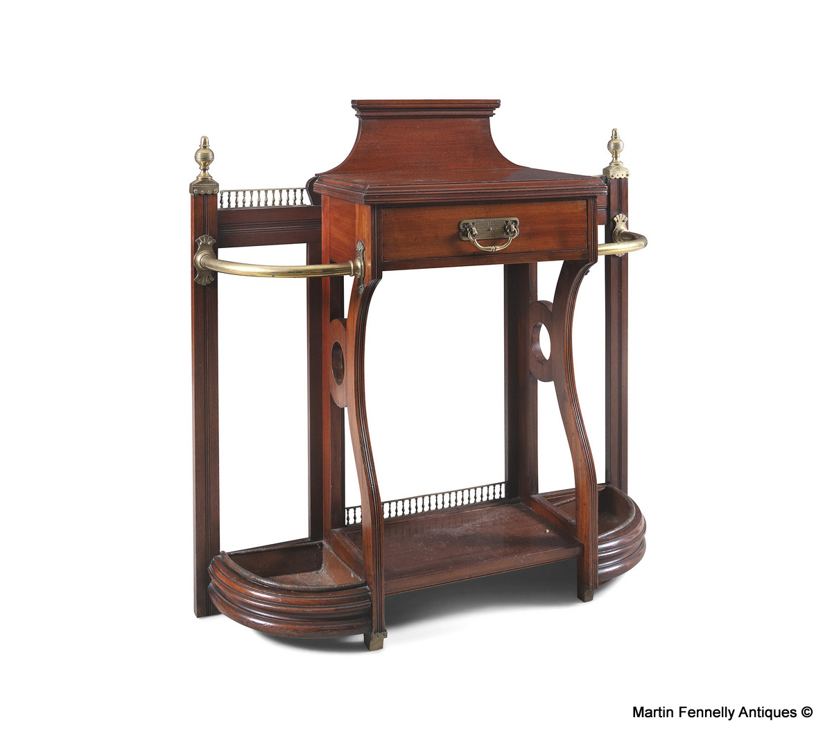 597 Rare James Shoolbred Umbrellaor Stick Stand - Mahogany Circa 1890 - Image 2