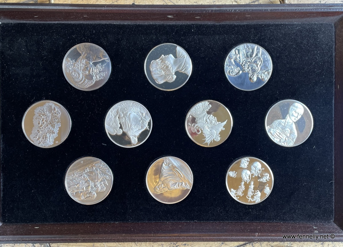 136 Sold 1975 John Pinches Genius of Leonardo da Vinci Silver Proof 50 Medal Set - Image 6