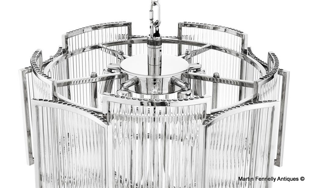 M003 Sold Nickel and Glass Lantern - Jet Set -eichholtz - Image 5