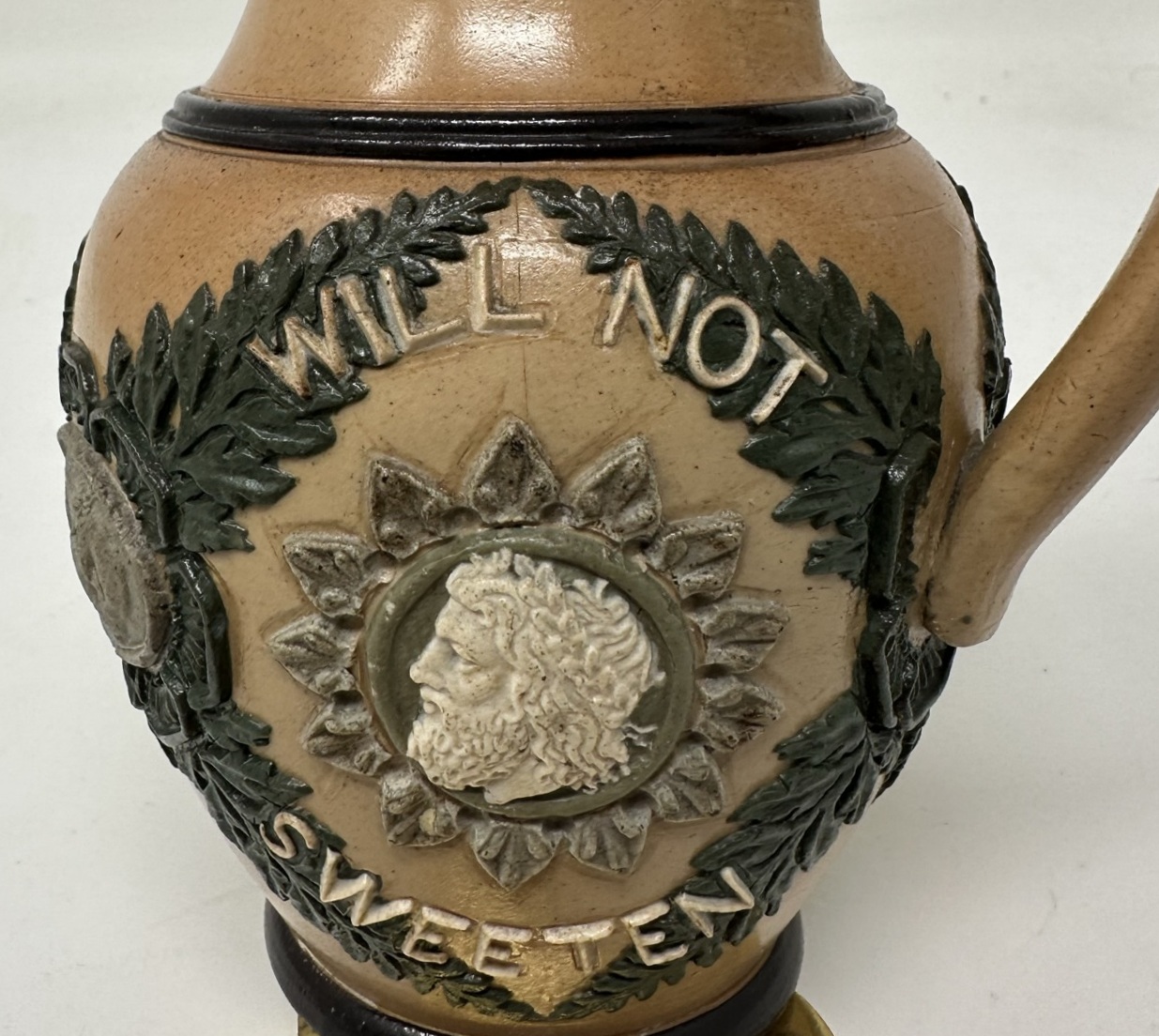 118 Sold Antique Royal Doulton Lambert Jug Pitcher Sterling Mount Shakespeare Interest - Image 4