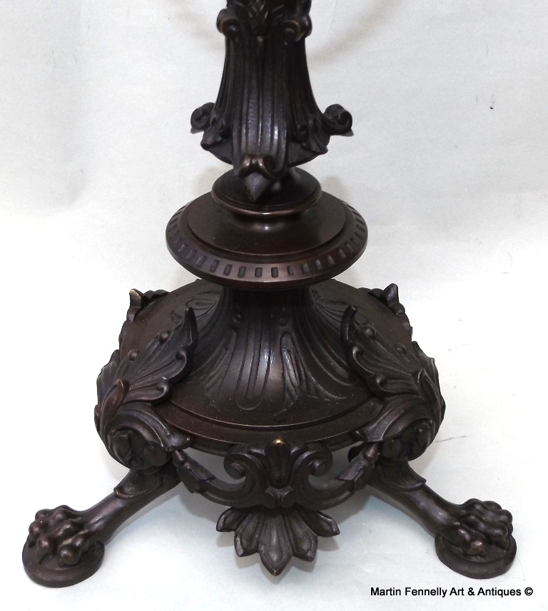 204 Sold Fine Pair of Superbly Cast French Ormolu Bronze Five Light Candelabras Mid 19Ct - Image 6