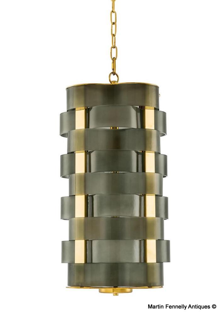 M090 Superb and Elegant - Verte Glass and Brass Chandelier - Image 3