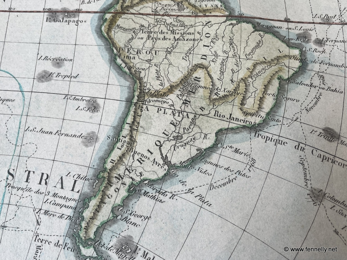 067 Mappe Monde (World Map) - Robert de Vaugondy - 1821 - Image 7