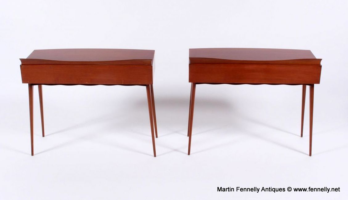 811 Sold Pair Of Elegant Mid Century Italian Bedside Tables - Cherrywood - Image 7