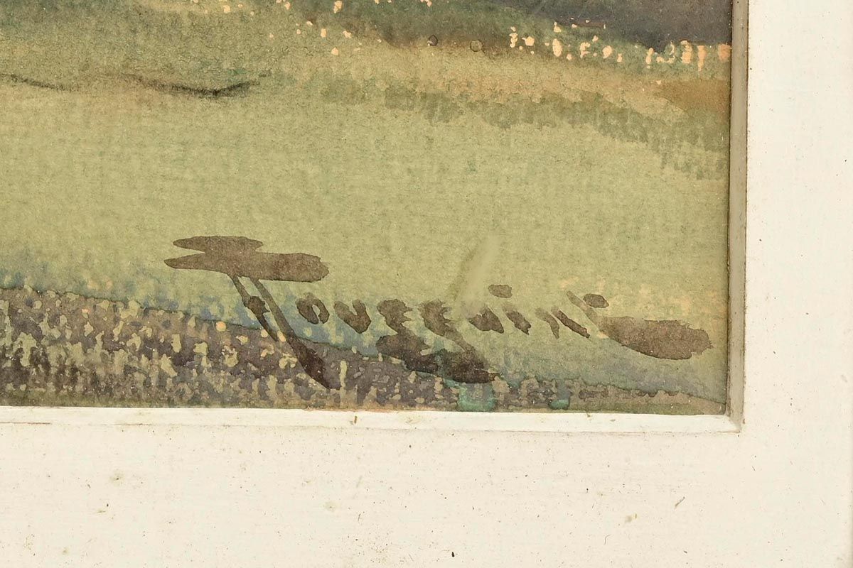 614 'The Encampment' Watercolour - Fernand Toussaint ( 1873 – 1956 ) - Image 5