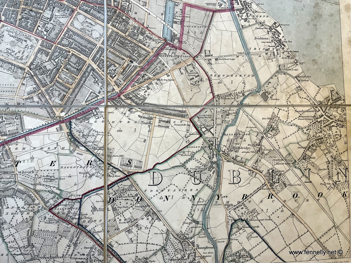 387 Sold Municipal Aera Map of Dublin - 1837 Ordnance Survey - Sir Thomas Larcom - Image 6