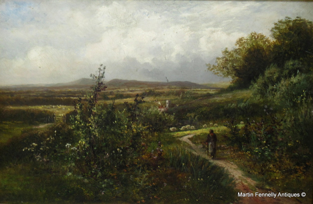 332 Sold Carl Brennir 1850-1920 Landscape View Oil on Canvas 19thCt - Image 5