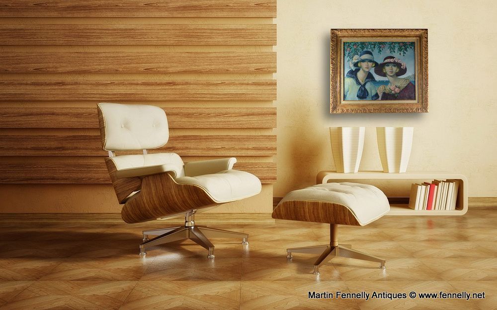 817 Sold Francois Batet (1921-2015) Two Sisters Oil on Canvas - Image 8