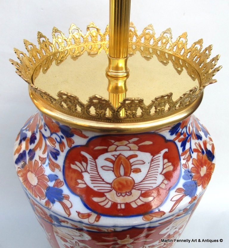 547 Sold Stunning Large Japanese Imari Porcelain and Ormolu Table Lamp 19th Ct - Image 5